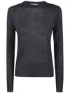 Roberto Collina Round Neck ml Sweater Clothing In Gray