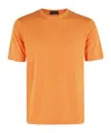 Roberto Collina Round Neck Short Sleeve T-shirt In Orange