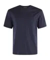 Roberto Collina Oversized Navy Cotton Knit T-shirt In Blue