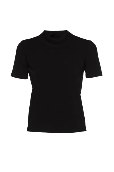 Roberto Collina Round Neck Slim Plain T-shirt In Black