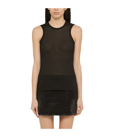 ROBERTO COLLINA ROUND NECK STRAIGHT VEST
