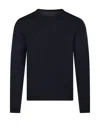 Roberto Collina Ribbed Round Neck Sweater With Long Sleeves In Black