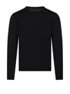 Roberto Collina Ribbed Round Neck Sweater With Long Sleeves In Black