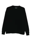 Roberto Collina Round-neck Long-sleeve Sweater In Black