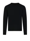 Roberto Collina Ribbed Round Neck Sweater With Long Sleeves In Black