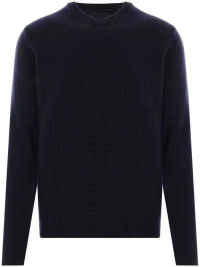 Roberto Collina Round-neck Sweater In Blue