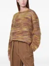 Roberto Collina Yarn Sweater With Long Sleeves And Round Neck In Brown