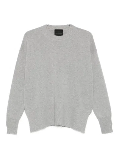 Roberto Collina Round-neck Sweater In Gray