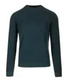 Roberto Collina Bottle Green Merino Wool Crew-neck Sweater In Green