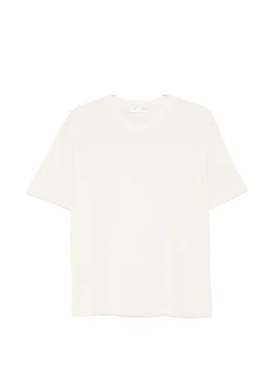 Roberto Collina Round Neck Cotton Casual Plain T-shirt In White