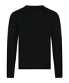 Roberto Collina Ribbed Round Neck Sweater With Long Sleeves In Black