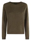 Roberto Collina Round-neck Wool Sweater In Brown