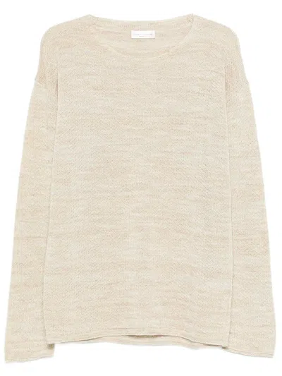 Roberto Collina Roundneck Sweater In Neutral