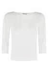 Roberto Collina Solid Color Lightweight Top With Boat Neckline