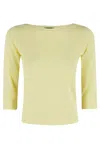 Roberto Collina Three-quarter Sleeves Boxy Fit Top With Boat Neckline