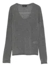 Roberto Collina Scoop-neck Jumper In Gray