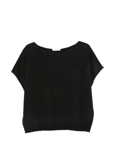 Roberto Collina Scoop-neck T-shirt In Black