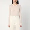 Roberto Collina Semi-transparent Sweater In Natural Colour In Neutral
