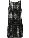 Roberto Collina Sequin-embellished Dress In Black