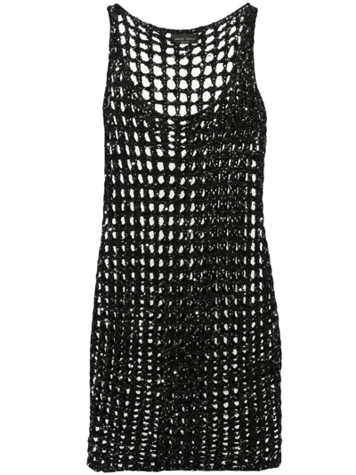 Roberto Collina Sequin-embellished Dress In Black