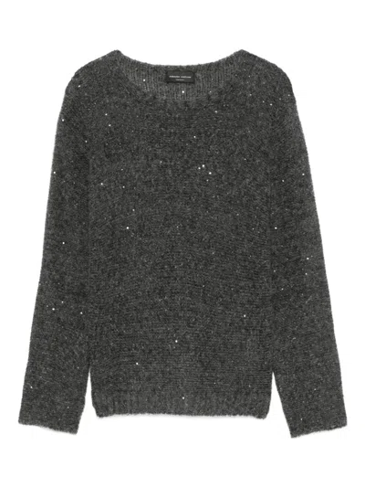 Roberto Collina Sequin-embellished Sweater In Gray