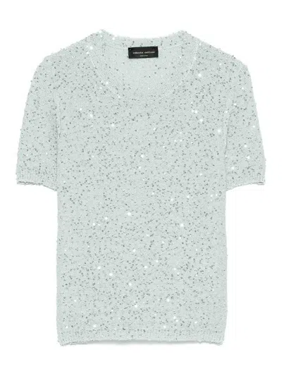 ROBERTO COLLINA SEQUINED CREW NECK