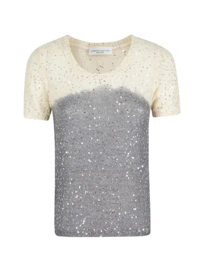 Roberto Collina Sequin-embellished Ombré T-shirt In Multi