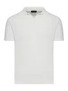 Roberto Collina Short Sleeve Polo Sweater In White