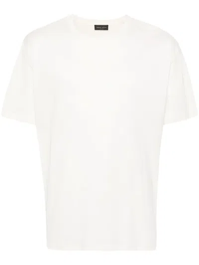 Roberto Collina Short-sleeve Cotton T-shirt In Neutrals