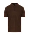 Roberto Collina Linen Knit Polo Shirt In Black