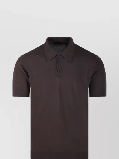 ROBERTO COLLINA SHORT SLEEVE POLO SWEATER