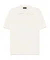 Roberto Collina Short Sleeve Cotton Polo Shirt In White