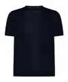 Roberto Collina Short-sleeved Knitted Pullover In Black