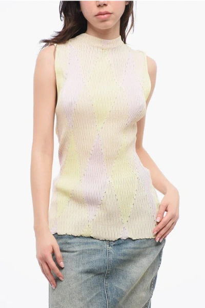 Roberto Collina Short Sleeved Merino Wool Crewneck Sweater With Breast Pocke In Neutral