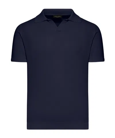 Roberto Collina Short-sleeved Polo Shirt In Black