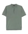Roberto Collina Ribbed Collar Polo Shirt With Short Sleeves In Gray