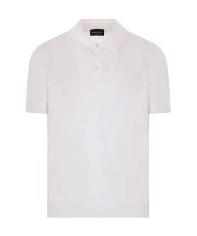 Roberto Collina Short-sleeved Polo Shirt In White