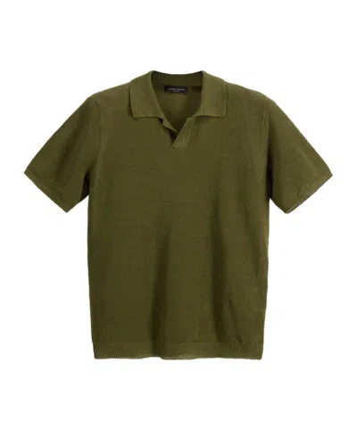 Roberto Collina Short-sleeved Polo Sweater In Green