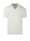 Roberto Collina Short Sleeve Polo Sweater In White