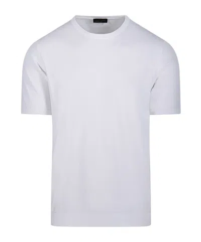 Roberto Collina Short-sleeved Round Collar T-shirt In White