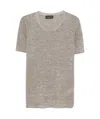 Roberto Collina Girocollo Mm Lurex In Nude