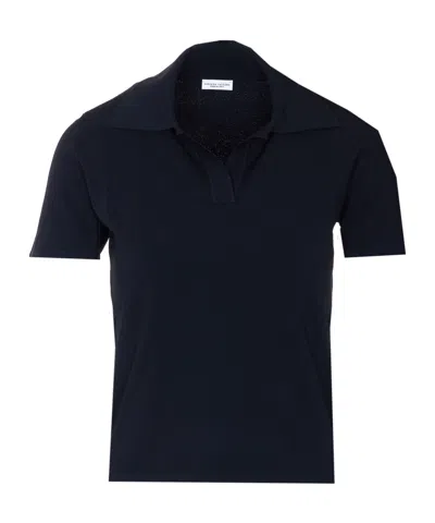 Roberto Collina V-neck Short-sleeve T-shirt In Blue