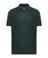 Roberto Collina Short Sleeve Polo In Green
