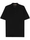 Roberto Collina Polo In Black Cotton In Black