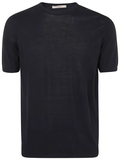 Roberto Collina Short Sleeves Round Neck Clothing In Black