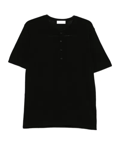 Roberto Collina Short-sleeved Knitwear In Black