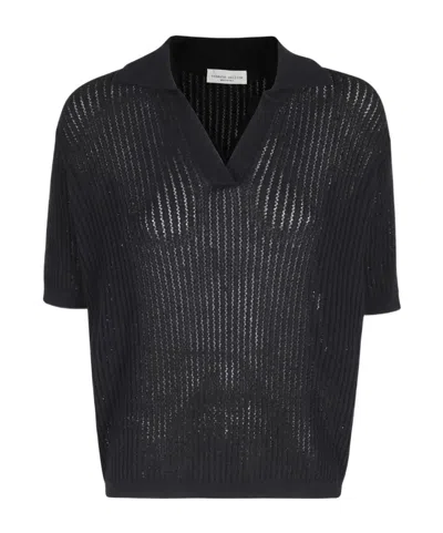 Roberto Collina Short-sleeved Polo Shirt In Black