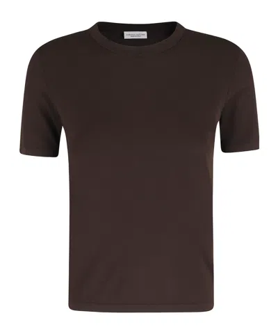 Roberto Collina Short-sleeved T-shirt In Brown