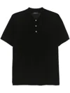 Roberto Collina Basic Polo T-shirt In Black