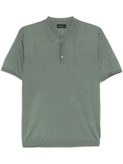 Roberto Collina Silk Lightweight Polo Shirt Clothing In Green